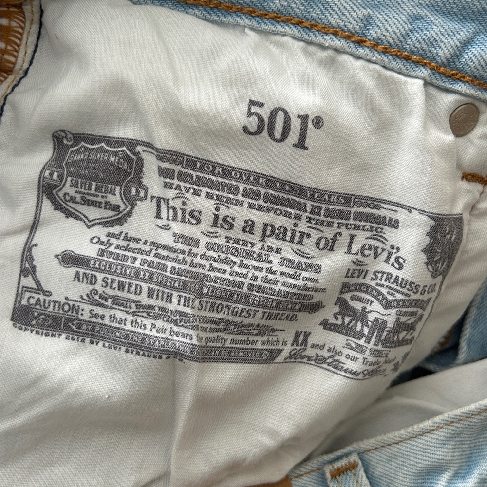 Levi's 501 Original Fit High Rise Shorts - Picture 6 of 7